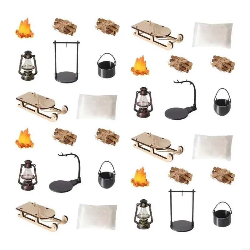 Juego 8 Uds. diseño seguro sin llama en miniatura para construcción modelos 15UB