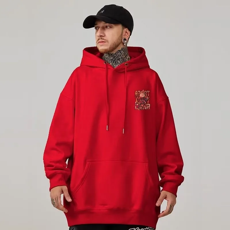 【M-8XL Hoodies】Men Oversized Hoodie Loose American Cartoon Spy Rabbit Print Couple Hoodies