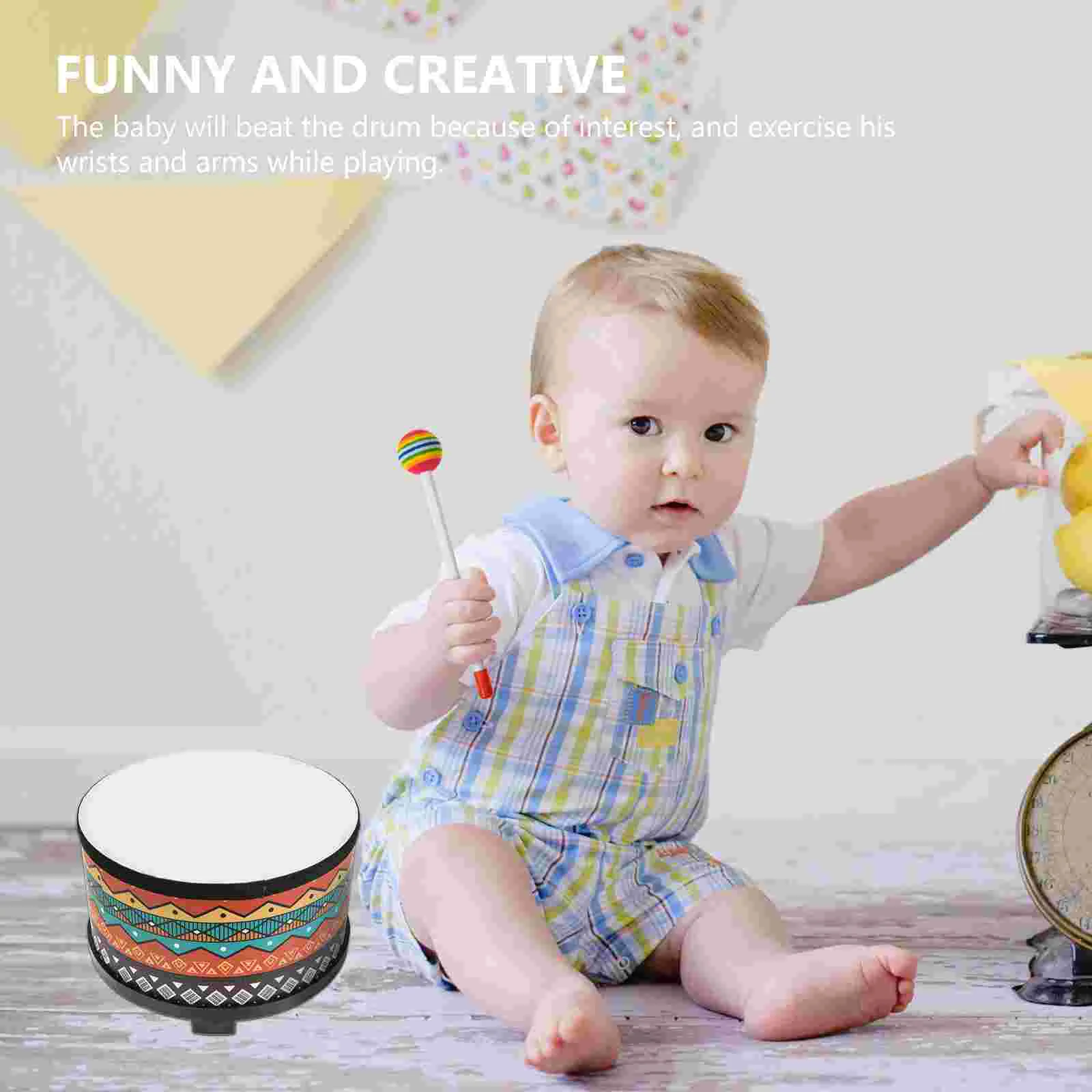 PerSCH Bass Drum pour enfants, tout-petits, jouets pour enfants, bébé, plastique, musical