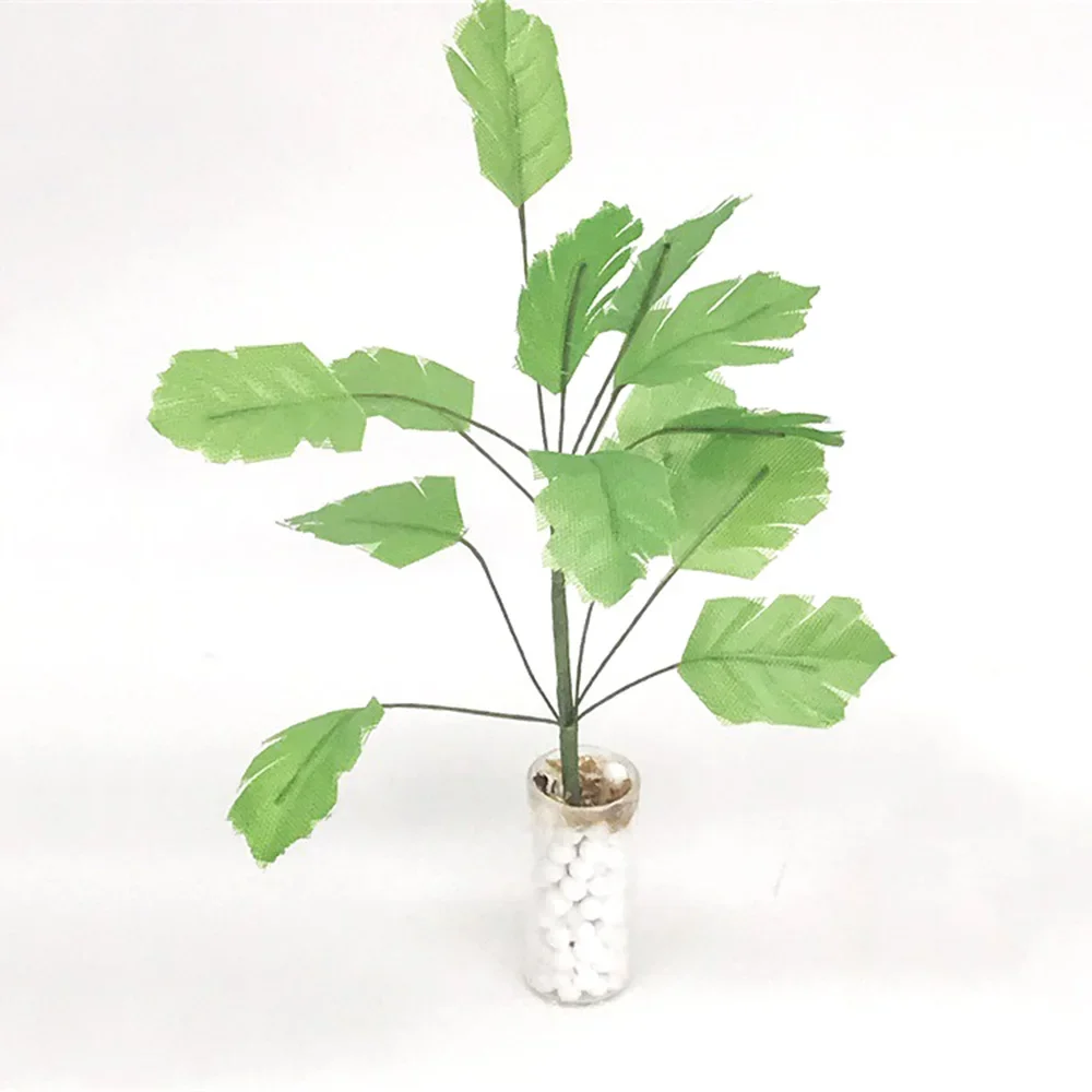 1/12 casa de bonecas em miniatura banana árvore mini plantas verdes vaso planta modelo brinquedo para casa boneca acessórios decoração ob11 bjd