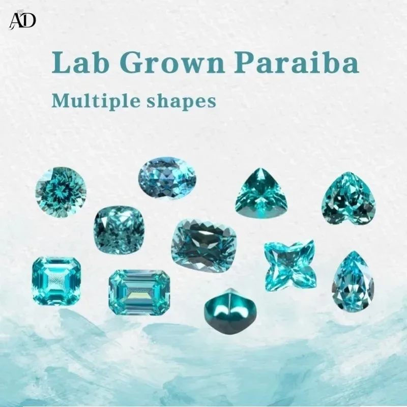 

Lab Grown Paraiba Different Shapes Gemstone for Advanced Jewelry Making Inlay Ring Necklace Bracelet Selectable AGL Certificate