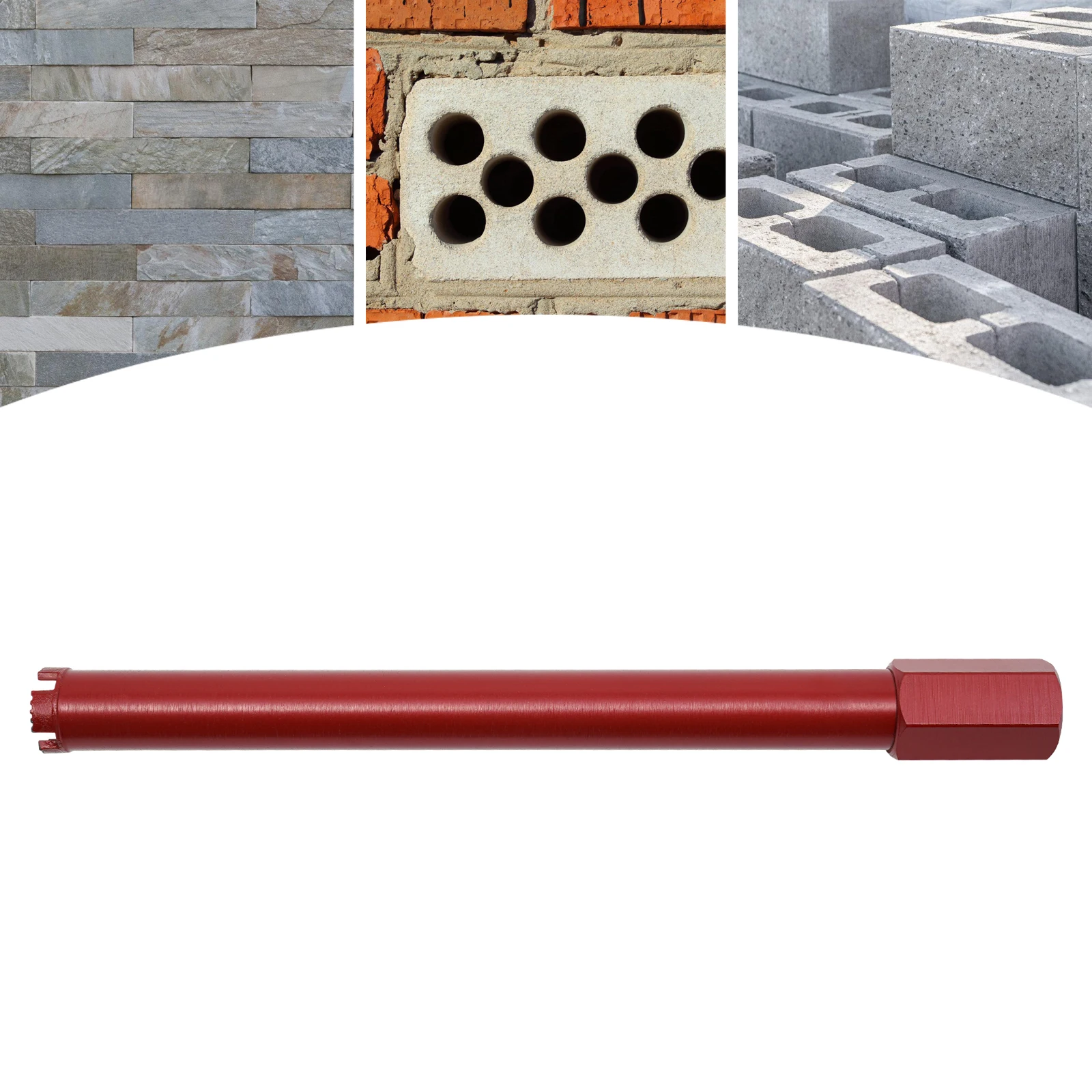 

Diamond Core Drill Bit Wet for Concrete -38x470mm Red High-Quality Core Bits for Masonry Drilling