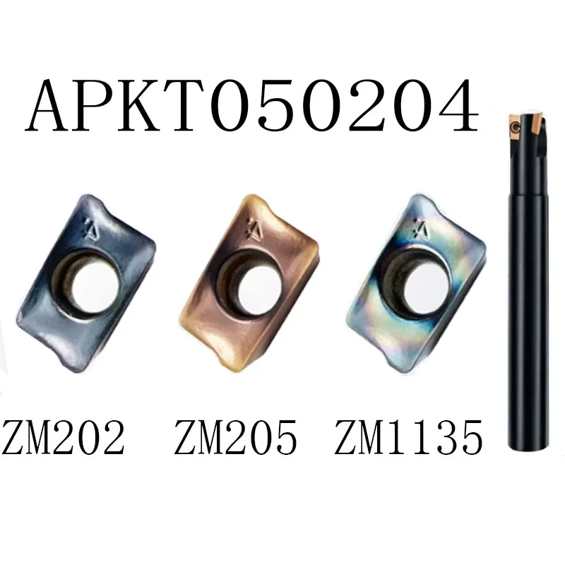 

10PCS APKT050204 APKT 050204 Indexable CNC Double-sided fast feed milling insert Carbide inserts