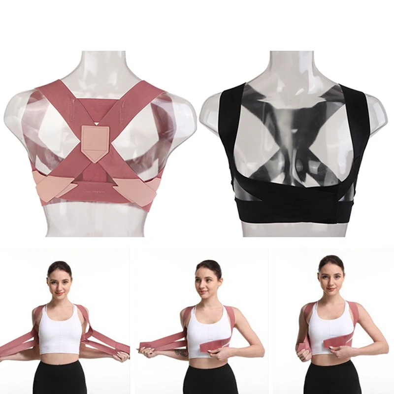 Women Adjustable Elastic Back Support Belt Chest Posture Corrector Shoulder Brace Body Shaper Corset Invisible Body Shaper