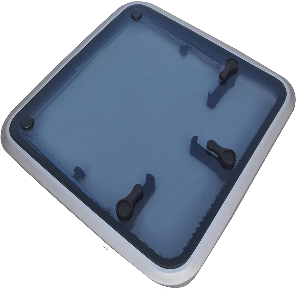 BR325x325 Aluminum Square Deck Hatch Porthole Window With Tempered Glass For Marine Boat Yacht RV Accessories