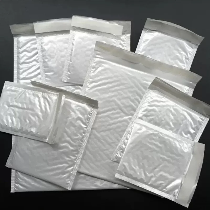 50/100Pcs Shipping Bags White Foam Envelope Adhesive Mailing Waterproof Bag Padded Envelopes for Magazine Lined Bubble Mailer
