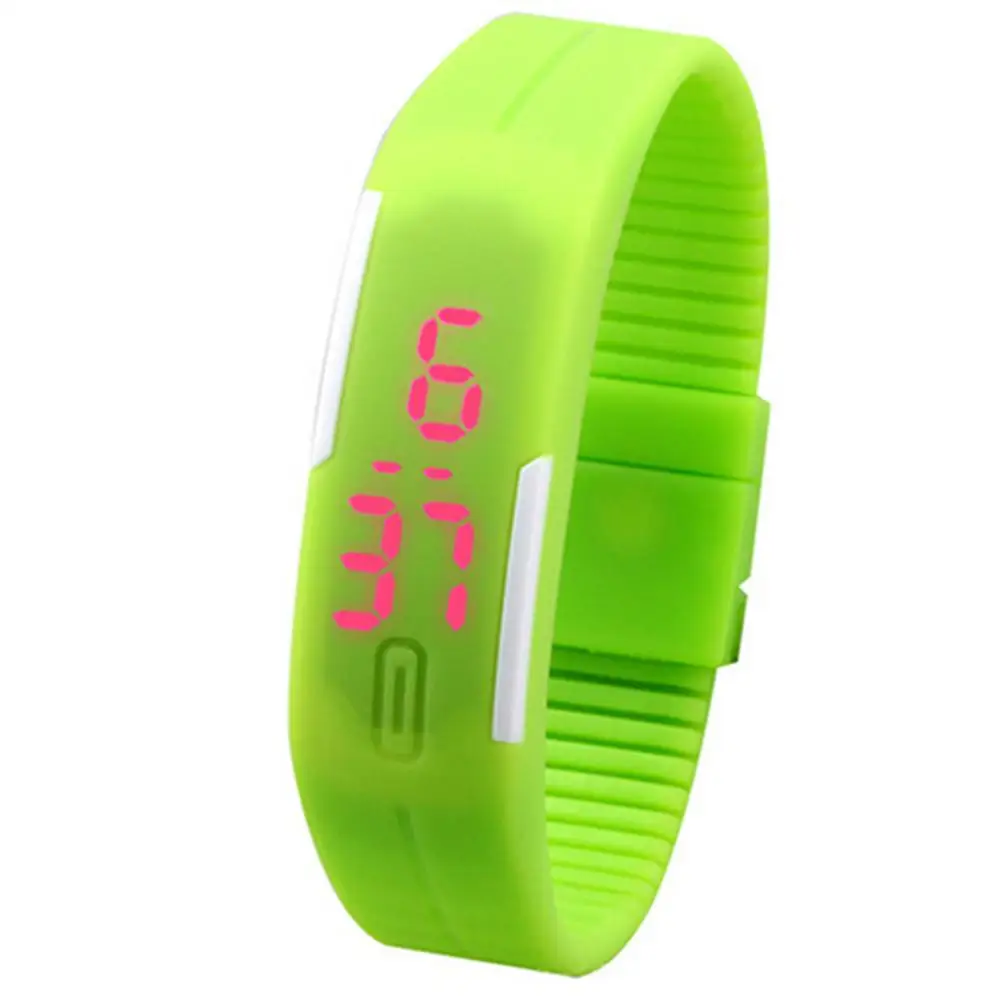 Men Women Silicone Wrist Watch Red LED Sports Bracelet Touch Digital Wrist Watch