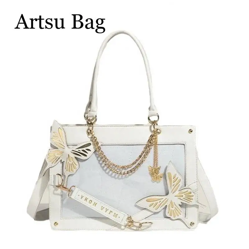 Labyrinth Butterfly Dark Series Bag for Women 2024 New Y2K Anime Badge Girl Tote Bag Large Capacity Shoulder Crossbody Handbags
