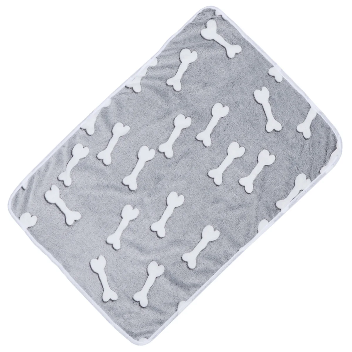 الكلب بطانية الكرتون العظام نمط سميكة وسادة دافئة الحيوانات الأليفة حصيرة مزدوجة الوجهين بطانية رائعتين للحيوانات الأليفة الكلب القط حجم M رمادي الشتاء