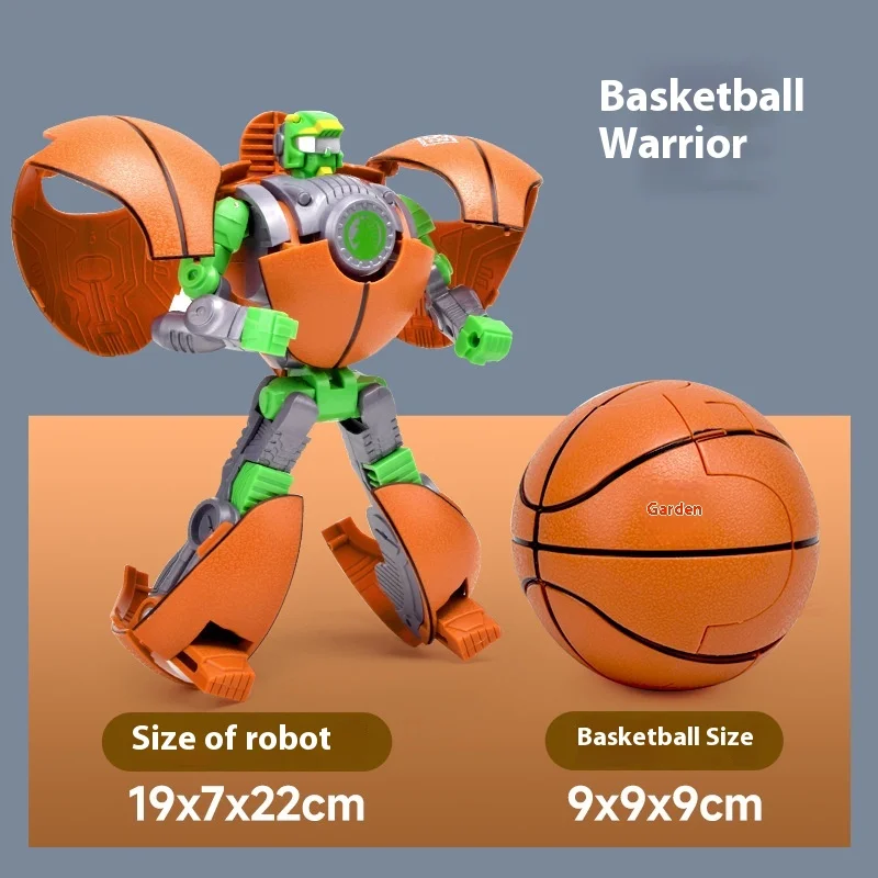 2025 Esplosioni Basket Trasformato Robot Calcio Trasformato Guerriero Rugby per Bambini Polizia Toy Boy Modello