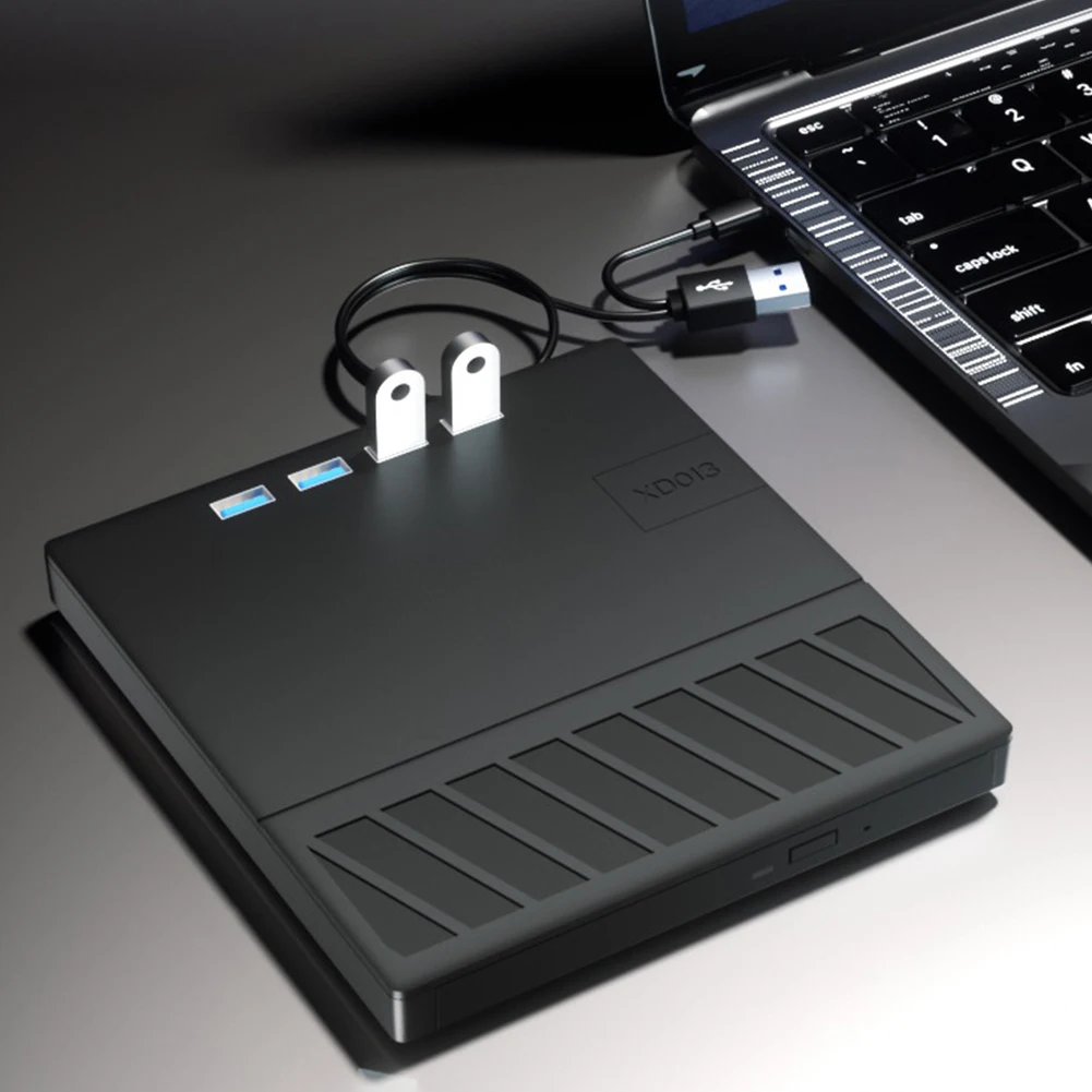 

7 in 1 USB 3.0 Type C DVD Player Burner Reader with SD/TF Port External CD DVD Drive for Windows XP/7/8/10/11 Laptop Desktop