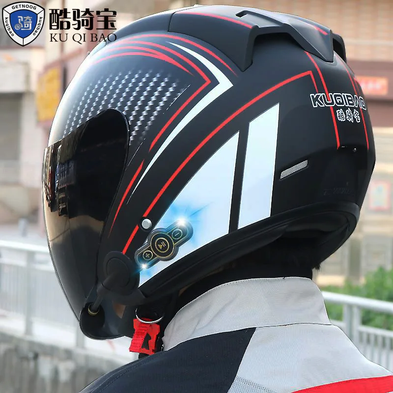 

KUQIBAO Electric Motorcycle Bluetooth Helmet Male Smart Helmet 3000MA Battery Life Cross-border Casco Moto cascos para moto