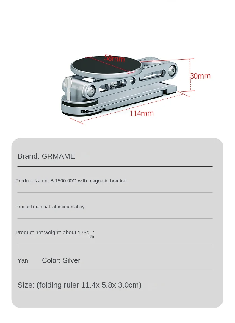 Starkes magnetisches Tablet-Halter-Hand-Selfie-Stativ für iPad iPhone 360 ° Drehbares, faltbares, praktisches Modell für Reisen und Schreibtisch – Detail 11