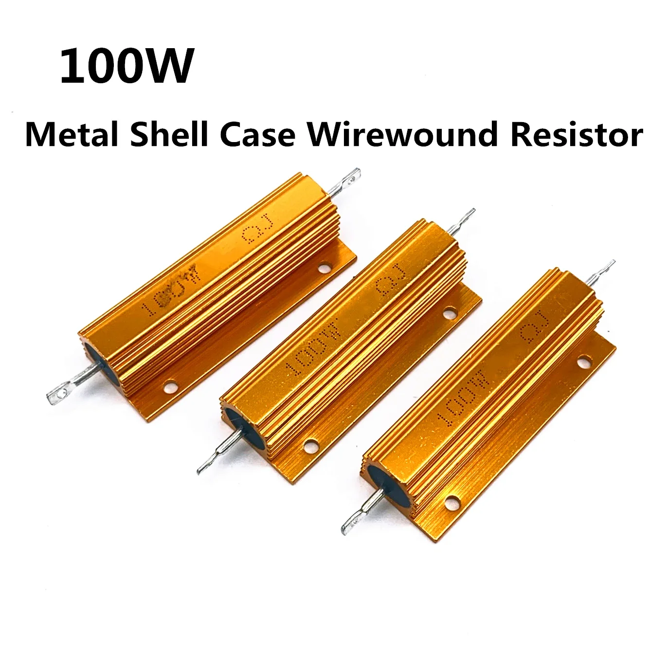 50W 100W Aluminium Power Metal Shell Fall Draht Widerstand 0,01 R ~ 100K 1 6 8 10 20 200 500 1K 10K ohm widerstand RX24