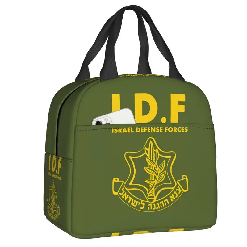 IDF Israel Defense Forces Insulated Lunch Bag for Outdoor Picnic Military Army Resuable Thermal Cooler Bento Box Women Children