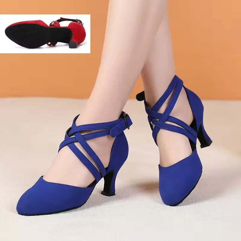 New Ballroom Latin Dance Shoes for Women/Girls Latin Dance Shoes Women/Ladies Professional Tango Rumba Salsa Suede Sole