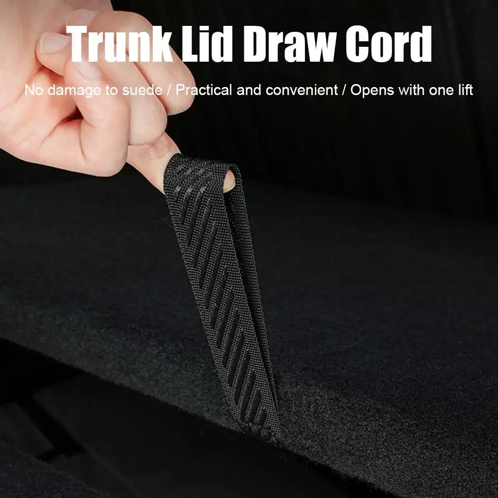  for Tesla MODEL Y Juniper Launch 2021-2025 Rear Trunk Rope Drawstring Rear Trunk Lid Pull Strap Open Cover Handle Organize I7D0