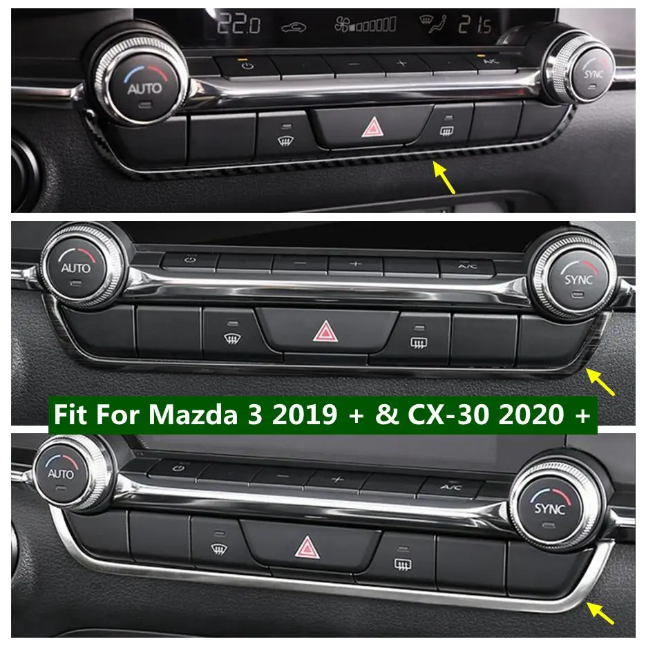 

Central Console Warning Light Lamp Strip Air Outlet Vent Panel Cover Trim For Mazda 3 2019 + & CX-30 2020 - 2024 Car Accessories