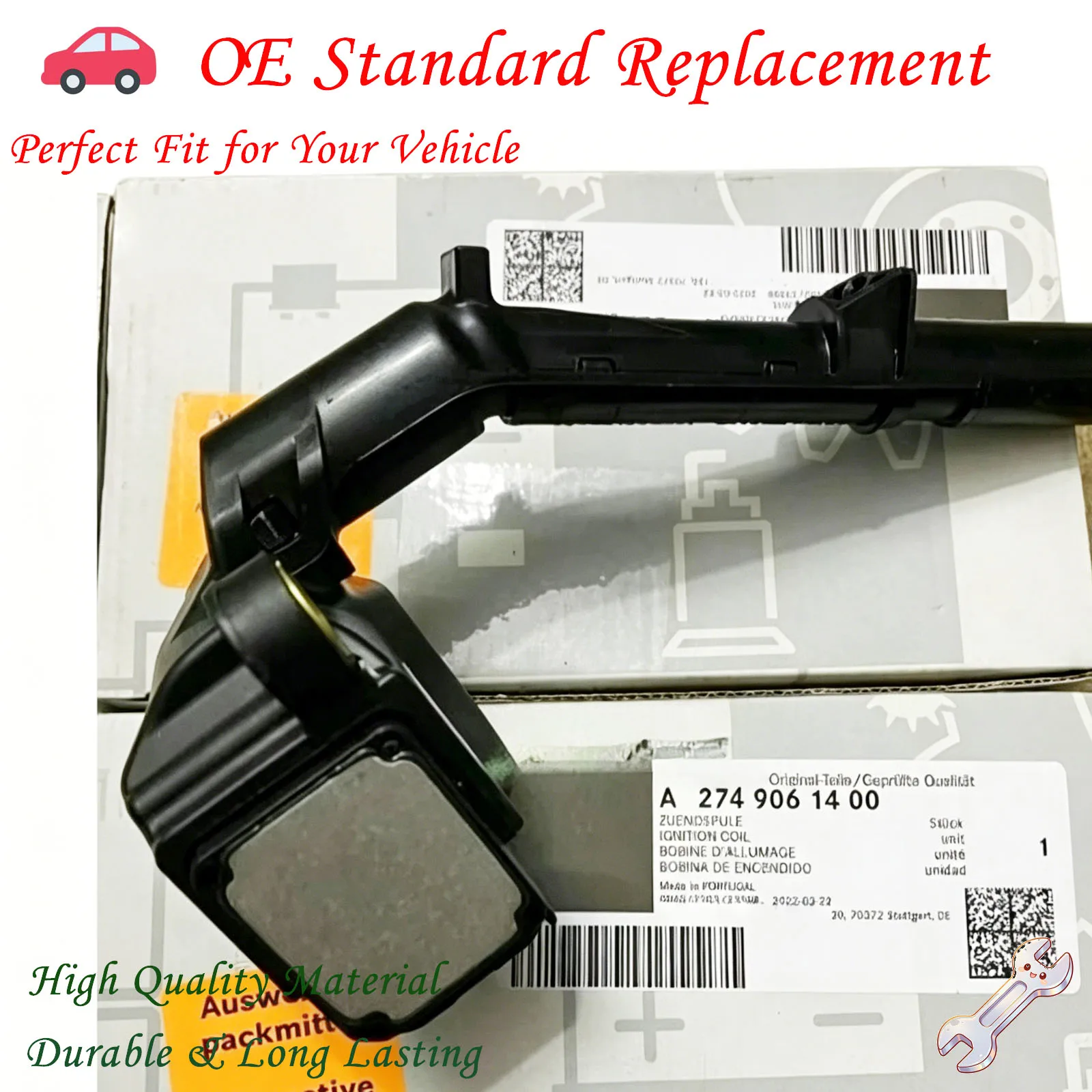 

1PC Lgnition Coil For MERCEDES-BENZ A-CLASS W176 B-CLASS W246 W242 C-CLASS W205 CLA C117 E-CLASS W213 C238 Genuine A2749065000
