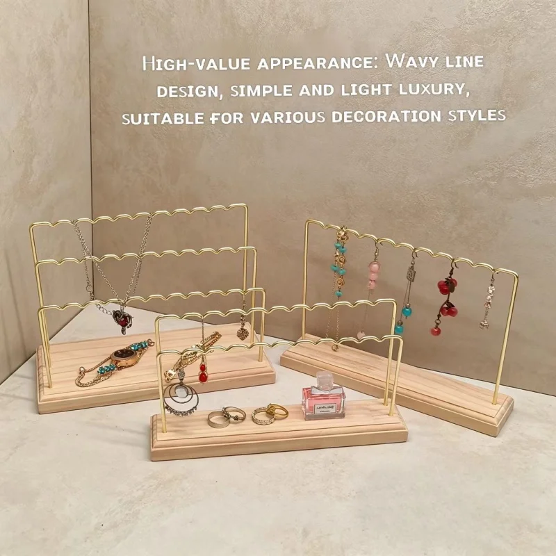 Earring Necklace Ring Bracelet Jewelry Holder Jewelry Display Organizer Holders Metal Storage Racks