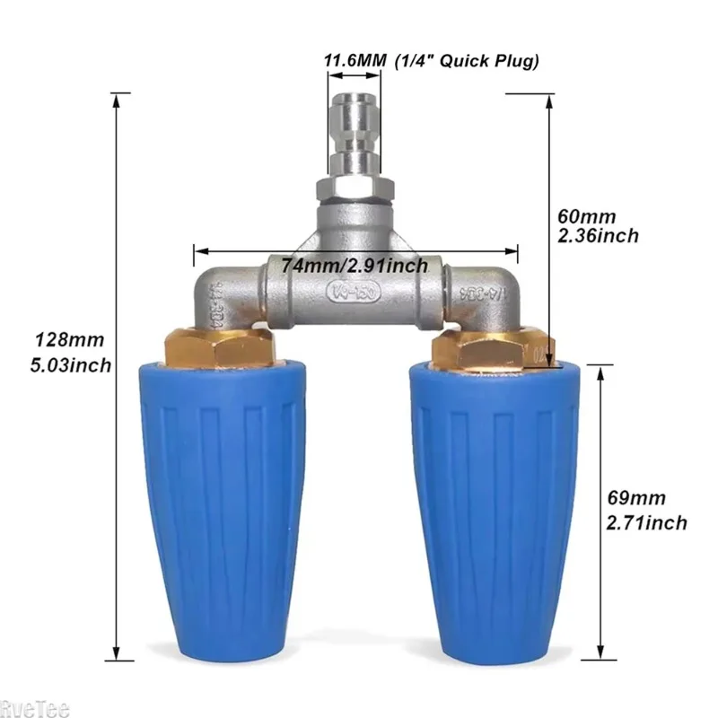 Rotating Dual Turbo Nozzle Spray Tip1 4 4000psi 6gpm Replacement Tip Yard Garden Outdoor Living for High Pressure Washer Tools