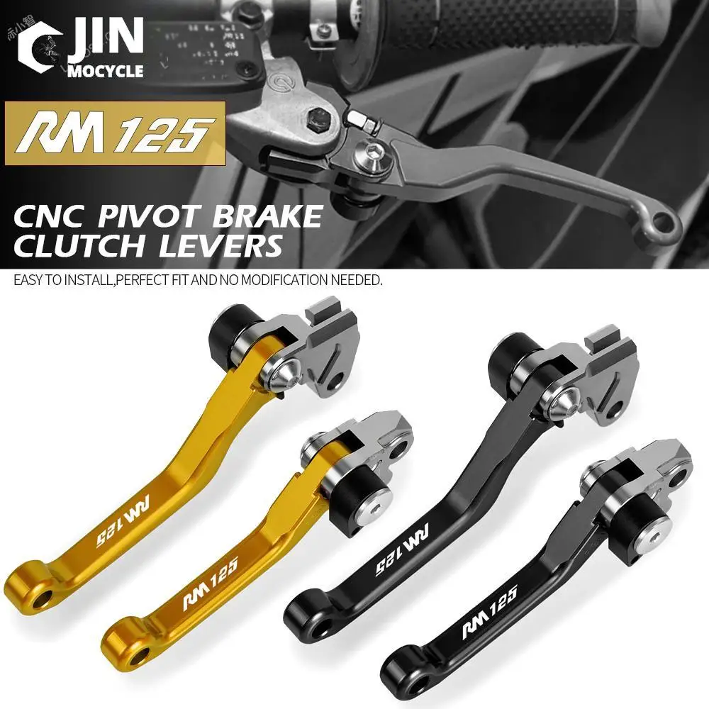 

For SUZUKI RM125 1997 1998 1999 2000 2001 2002 2003 Motorcoss Pit Dirt Bike Pivot Foldable Brake Clutch Levers With LOGO RM125