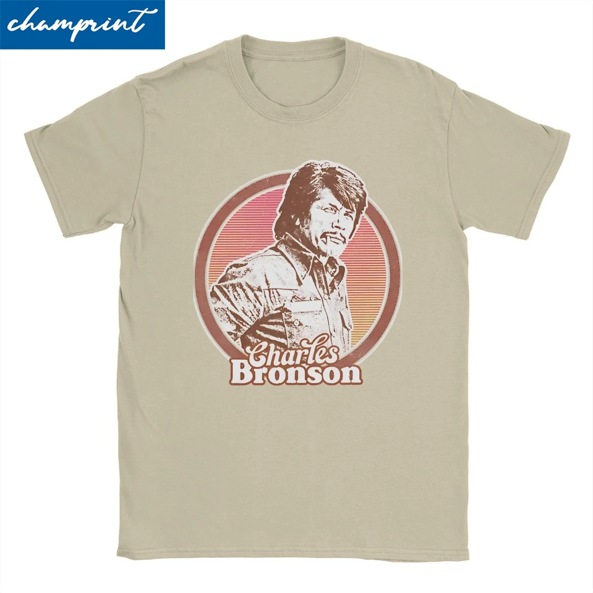 Men Women Charles Bronson T Shirt Vintage Art 100% Cotton Clothing Hipster Short Sleeve Crewneck Tees Printed T-Shirt