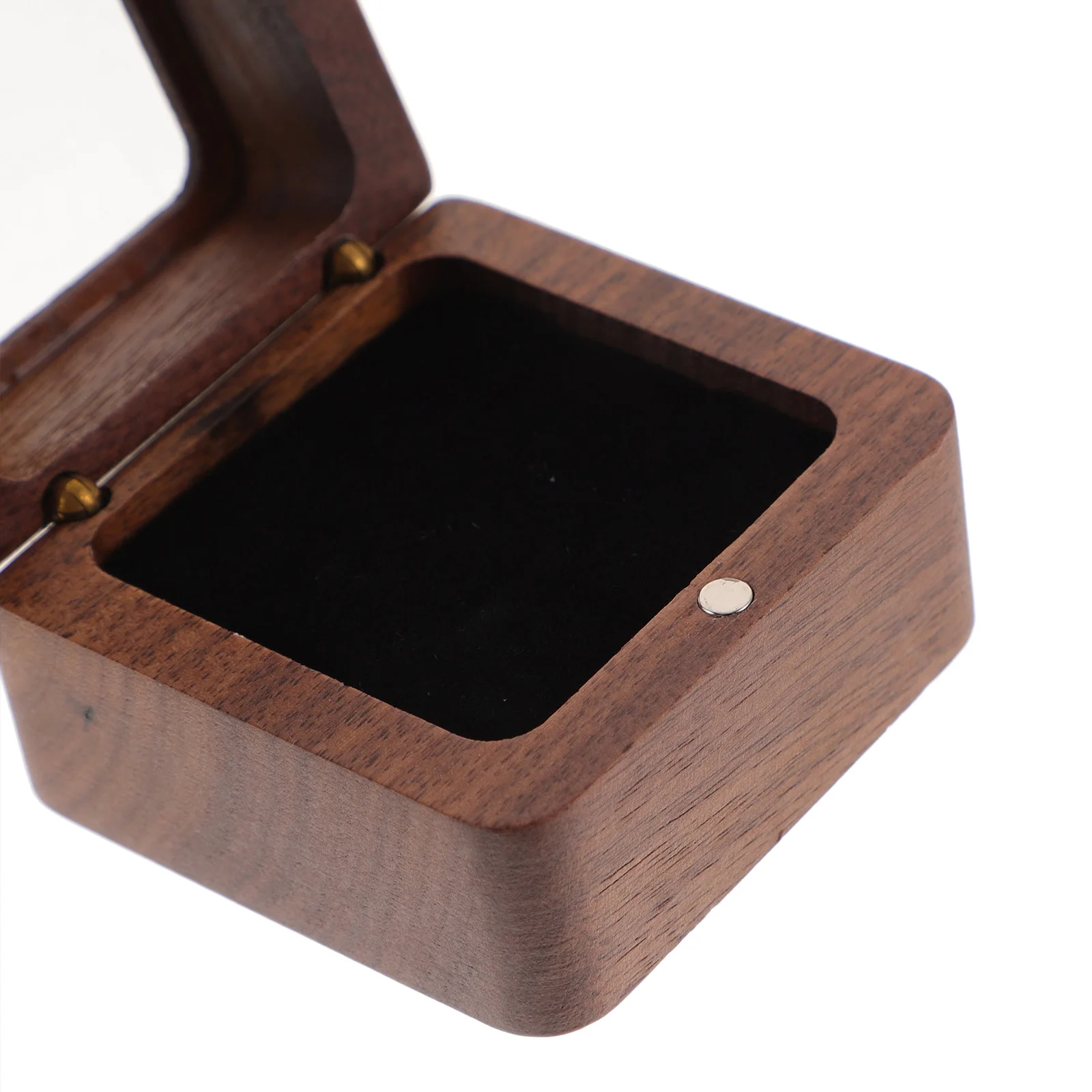 

Square Wooden Double Box 2 Layer White Jewelry Storage for Wedding Engagement Lightweight Travel Holder Solid Wood