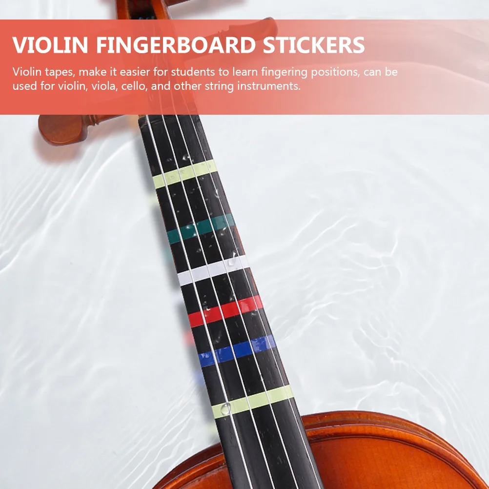 6 Pcs Violin Sticker Finger Tape Fingerboard Music Pvc Guide Stickers Accessories