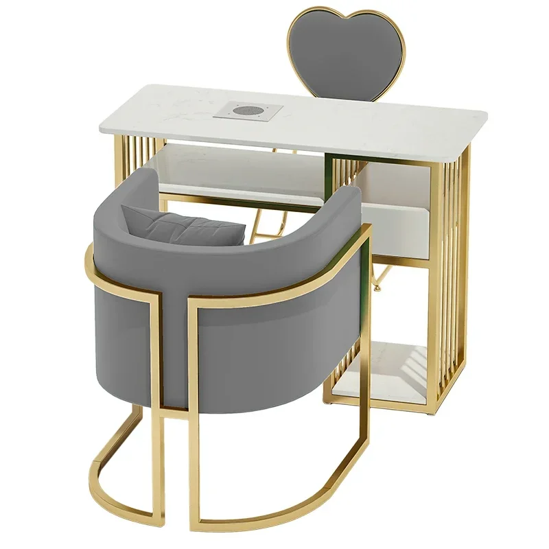 Salon nail shop 100CM embedded vacuum cleaner manicure table and chair combination