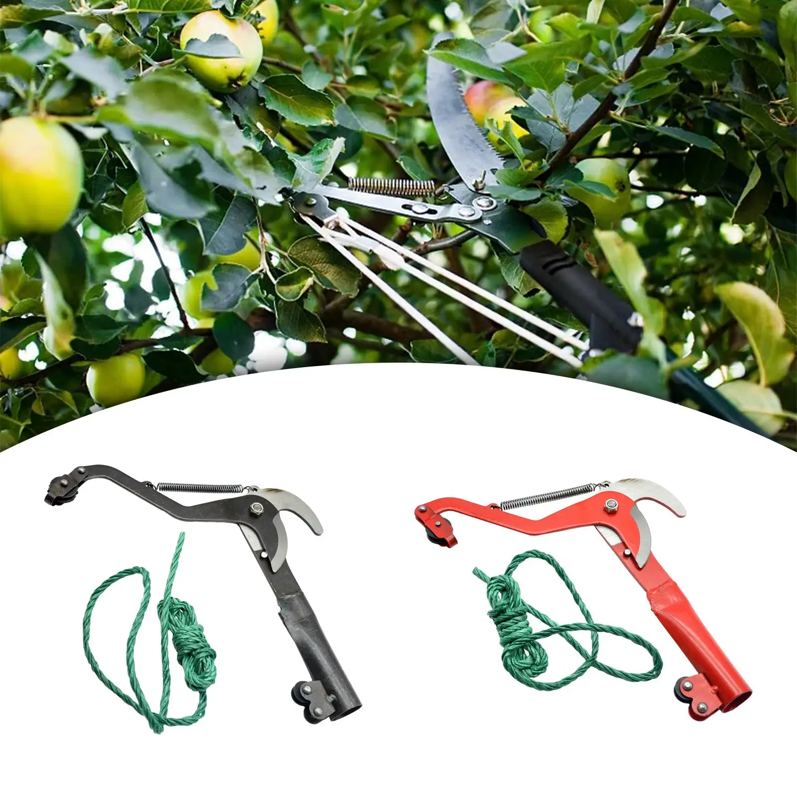 High Altitude Pruning Shear Fruit Picker Durable Sharp with Rope Branch Scissors Garden Shear for Agricultural Cutting Branches