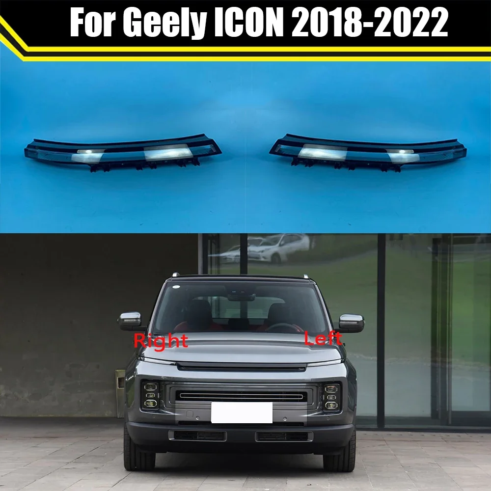 

For Geely ICON 2018-2022 Car Front Headlight Cover Headlamp Lampshade Lampcover Head Lamp light Covers glass Lens Shell Caps