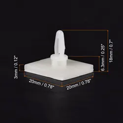 24Pcs Sticky PCB Spacer Adhesive Standoffs Plastic Column 6.3mm Support Height for Circuit Board Fixed Plastic Stick Fixed Clip