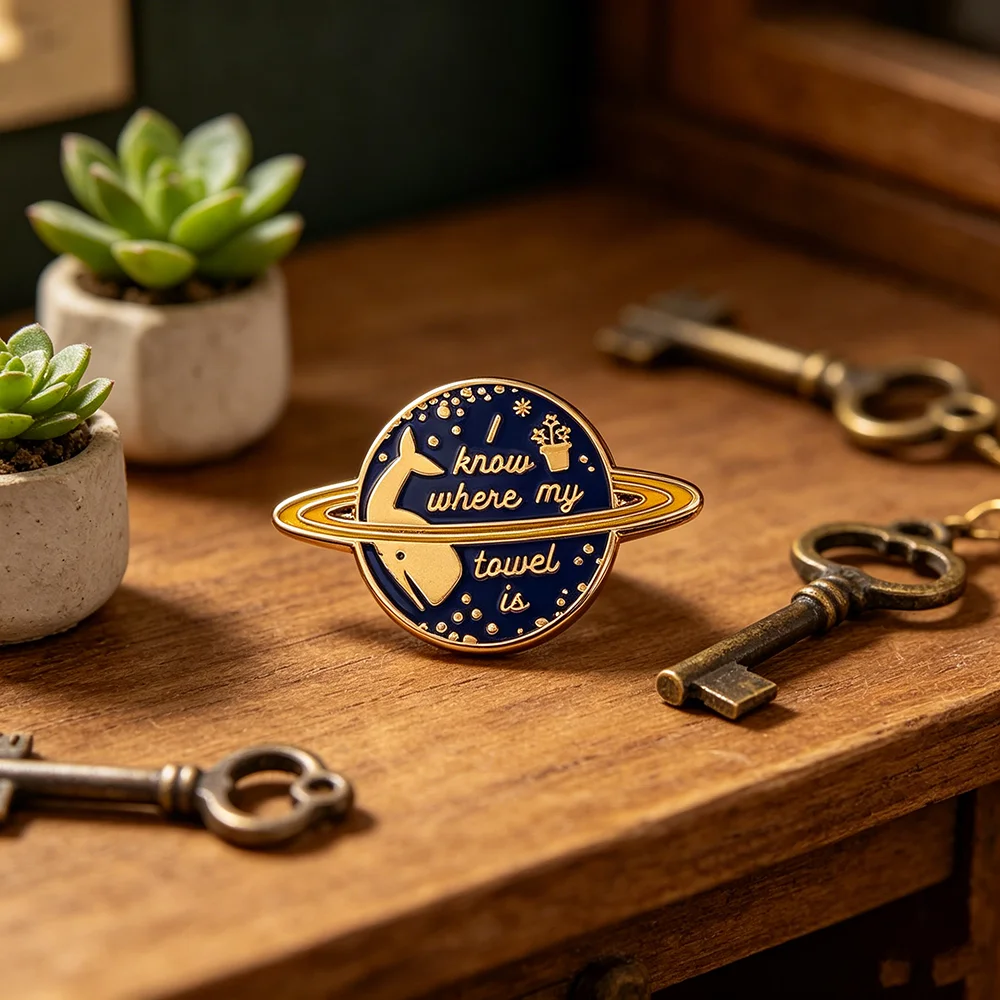 Science Fiction Film The Hitchhiker's Guide To The Galaxy Brooch Whale Space Badge Accessory Decoration Gift