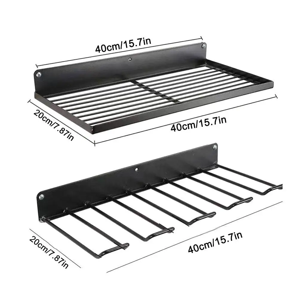 Imagem -06 - Mão Power Tool Organizer Rack Parede Montado Armário de Ferramentas Flutuantes Broca Elétrica Titular Pesados para Oficina de Garagem