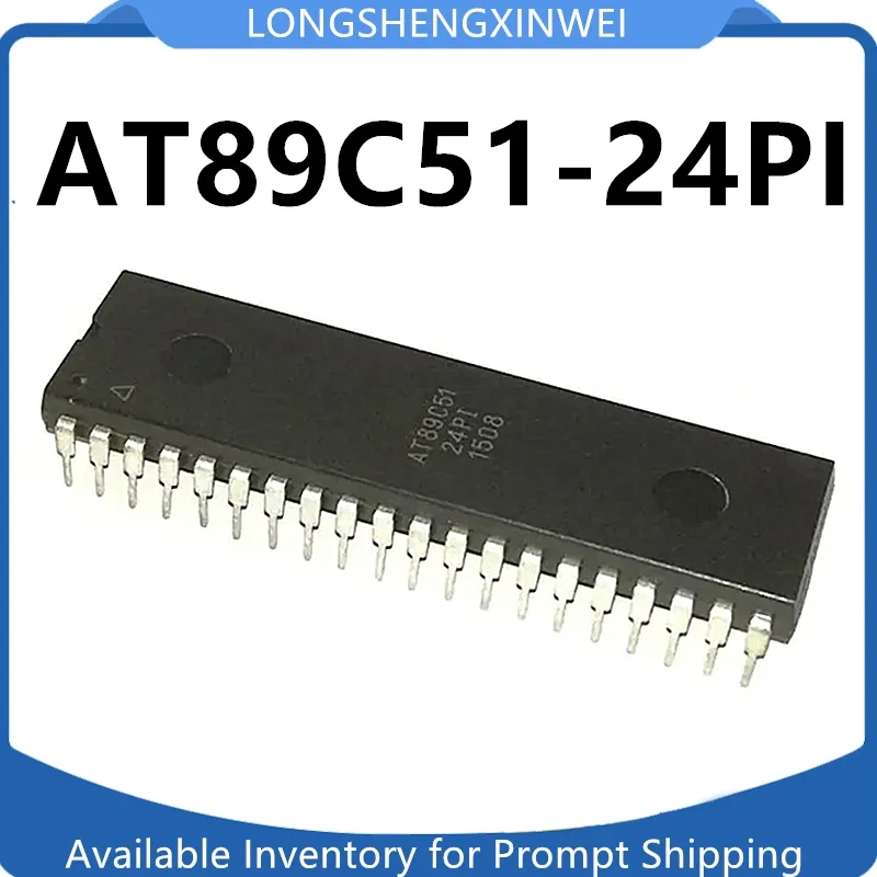 50PCS AT89C51-24PI AT89C51 Inline DIP-40 Controller Chip New Original in Stock