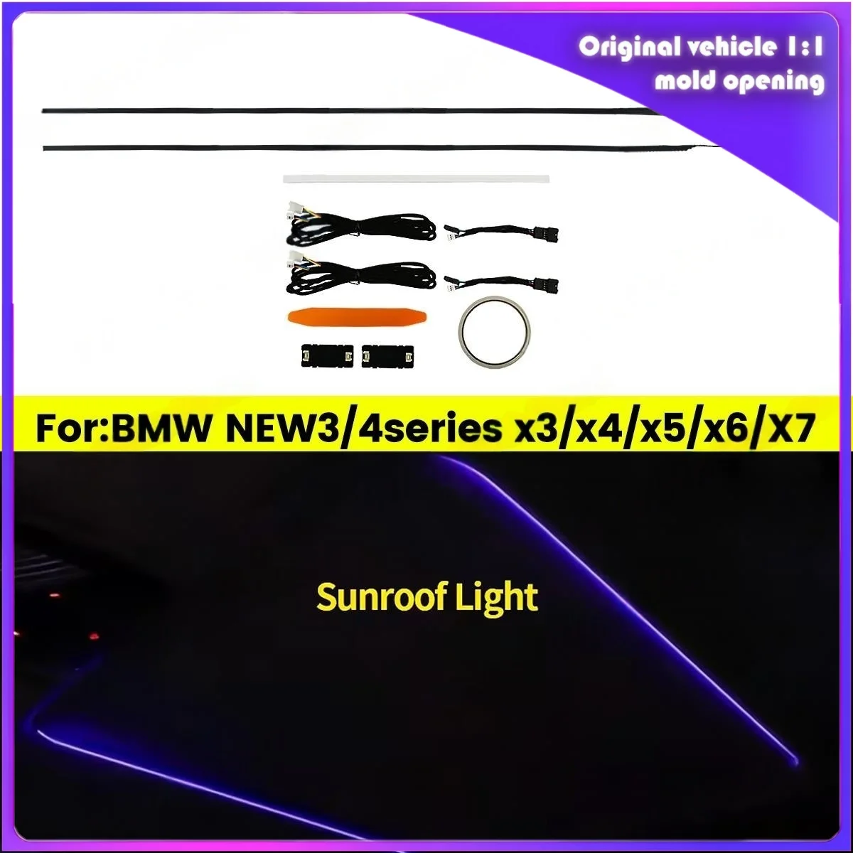

11 Colours LED Sunroof Light For BMW 3/5 Series G20 G30 G01 G05 X3 X4 X5 X6 X7 Car Roof Panoramic Skylight Ambient Lights Refit