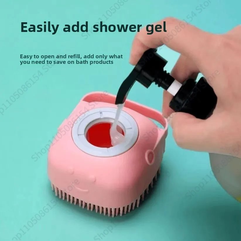 فرشاة حمام الحيوانات الأليفة أداة تنظيف تدليك رغوة سيليكون القط الذهبي المسترد الكلب منتج خاص قطعة أثرية للاستحمام #5