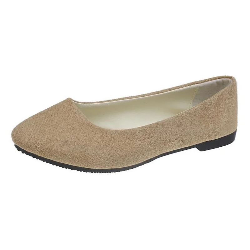

2026 Women's Large Comfortable Flat Shoes Spring Summer Wear Candy Color Loafers EU 41/42/43 Female Slip-On Casual Footwear