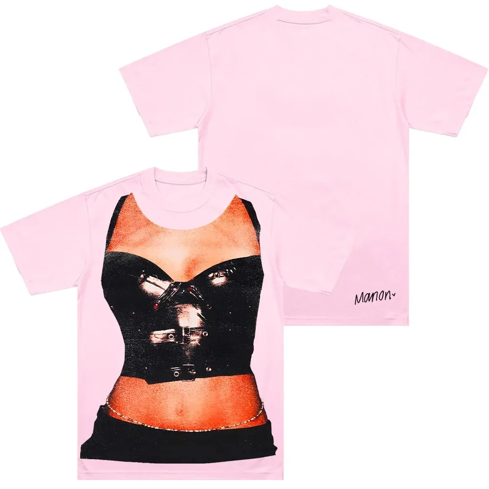 KATSEYE periféricos divertidos MANON Lara Daniela camisetas con estampado gráfico hombres mujeres cuello redondo algodón camisetas cómodas Casual Harajuku Top