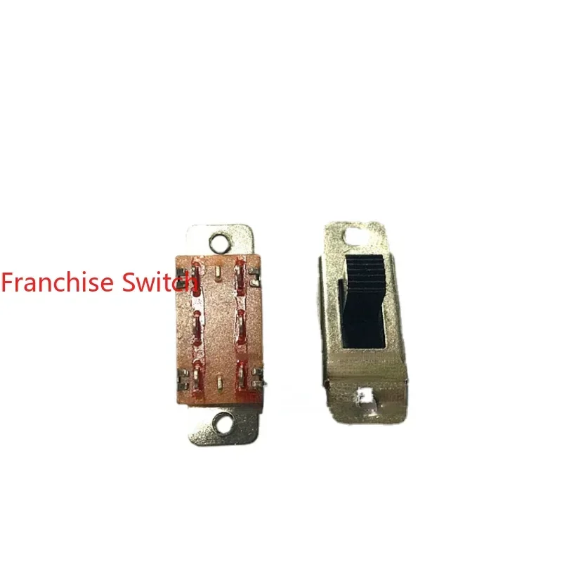 6PCS High Quality 3A25V 6A125V Sliding Switch Power  Gear  6-pin 2-speed Toggle