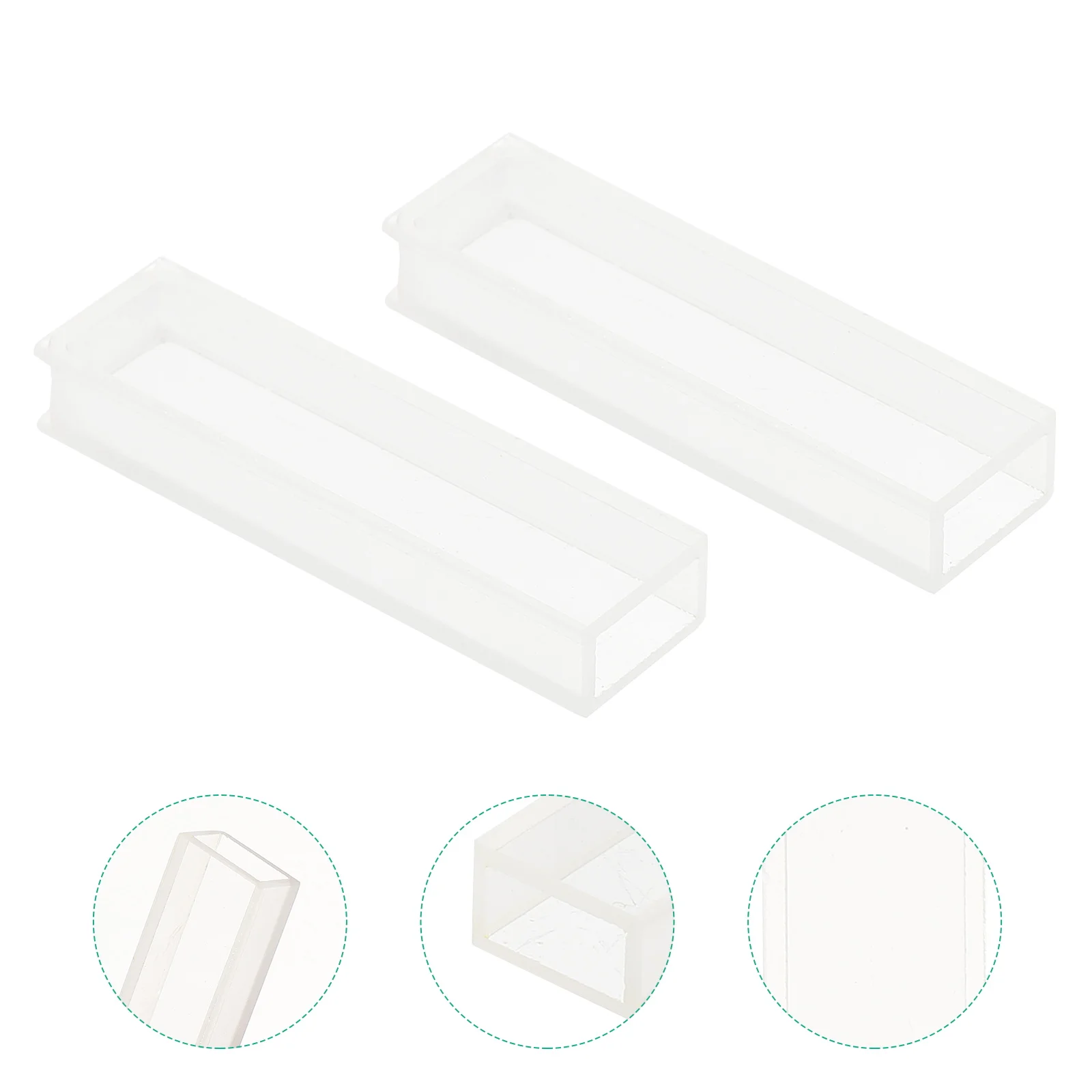 

2Pcs Glass Cuvette Standard Laboratory Spectrophotometry Accurate Reading Optical Comparative Analysis Sample Tool