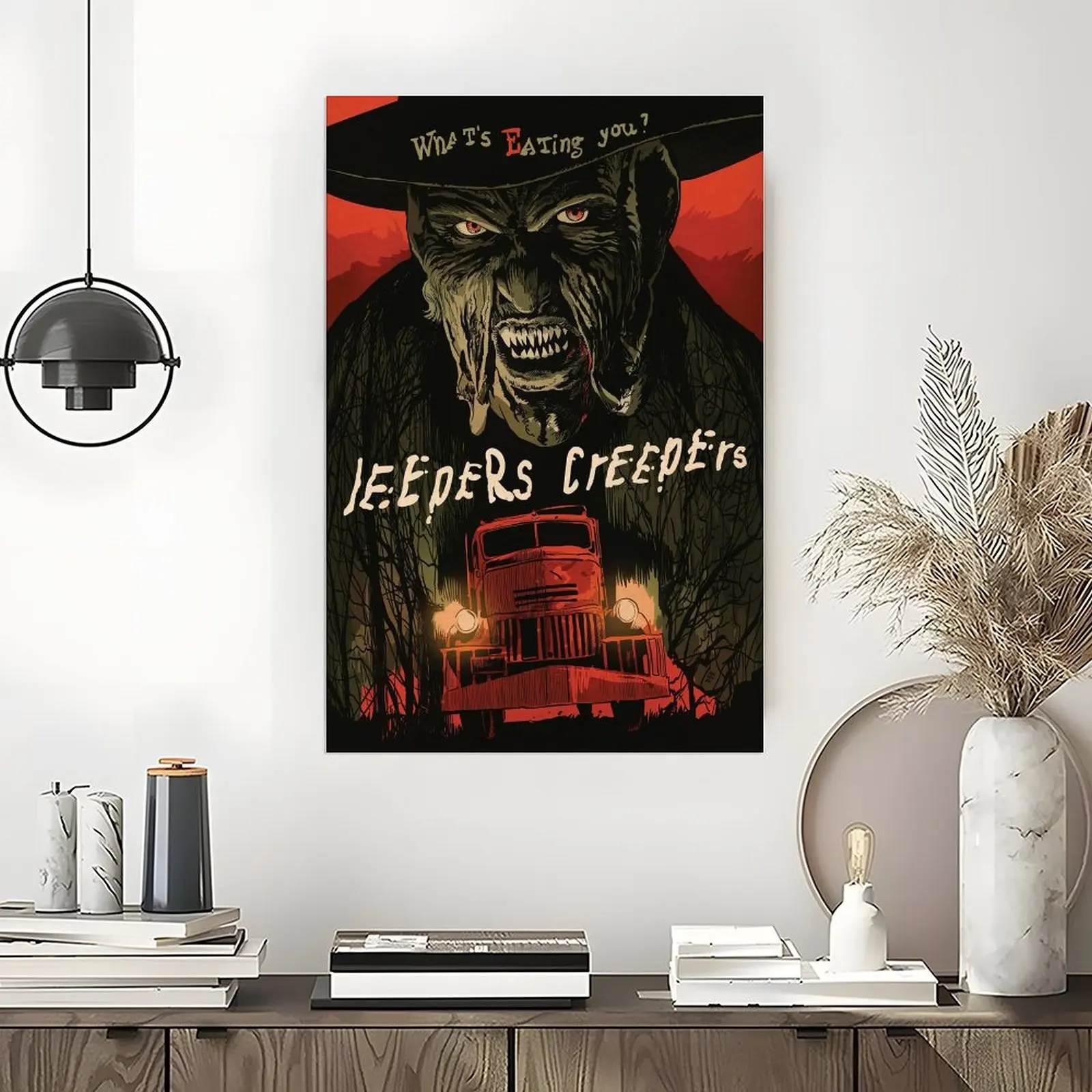Classic Movie Jeepers Creepers Poster Vintage Horror Film Canvas Wall Art Posters Painting Decoration for Home Bedroom Dorm Bathroom Decor Gift - view 4