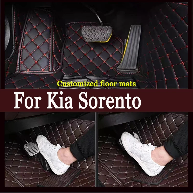 

Car Floor Mats For Kia Sorento Seven Seats 2013 2014 Custom Auto Foot Pads Automobile Carpet Cover Interior Accessories