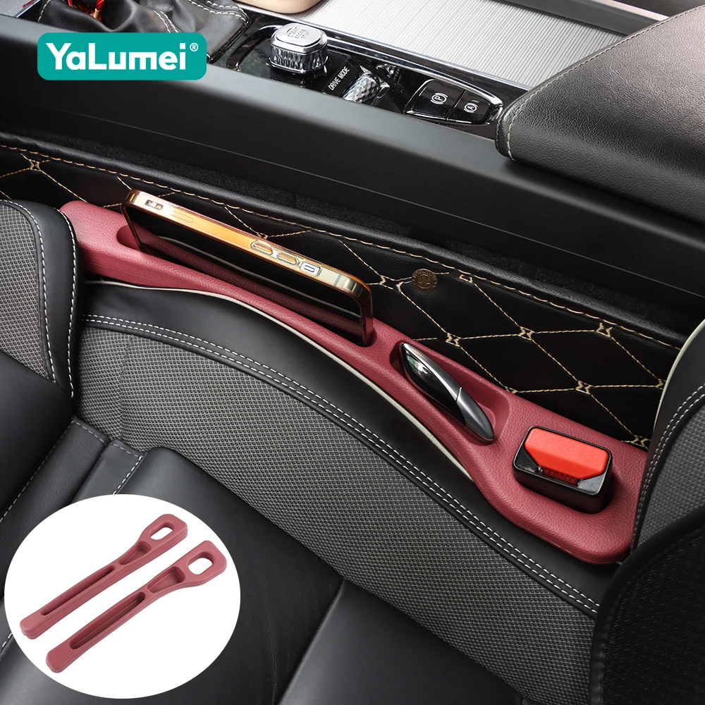 

1 Pair Universal PU Car Seat Gap Stuff Side Seam Car Gap Filler Leakproof Seat Gap Storage Organizer Car Interior Accessories