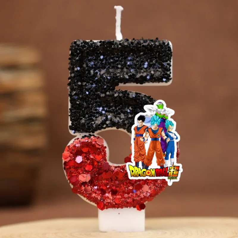 Dragon Ball Son Goku Digital Candle Number 0-9 Kids Birthday Cake Decoration Supplies Cartoon Anime Party Accessories Supplies view 5