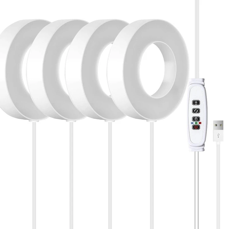 BAAG-Full Spectrum LED Grow Light Auto On/Off Timer เพดานภายใต้ตู้ Halo พืชปลูกโคมไฟแสงสีเหลืองและสีขาว