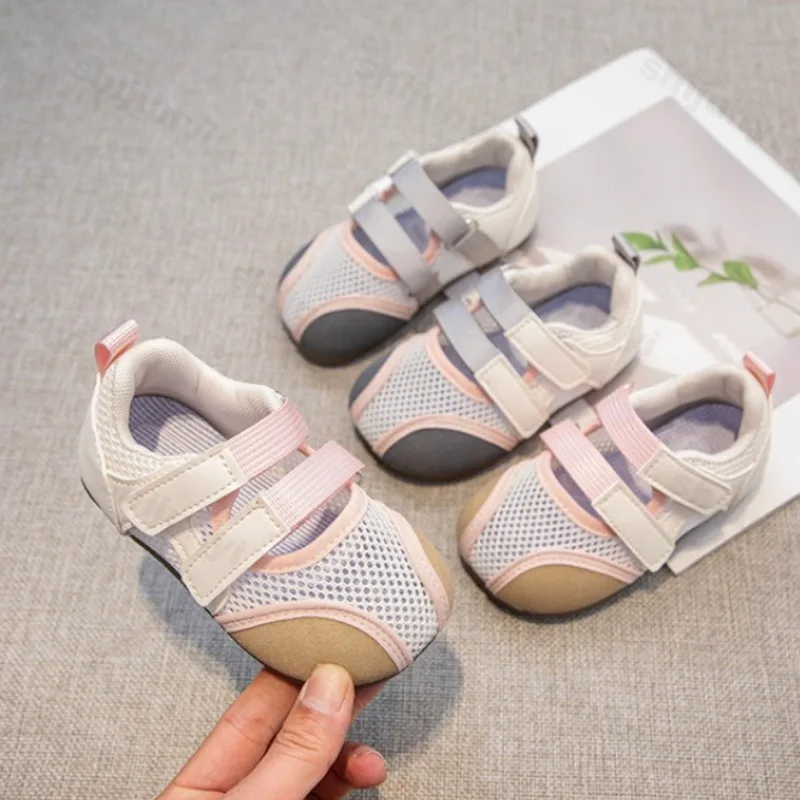 

Summer Mesh Casual Shoes Children 2025 New Style Fashion Trend Flat Bottom Soft Sole Versatile Comfortable Breathable Sneakers