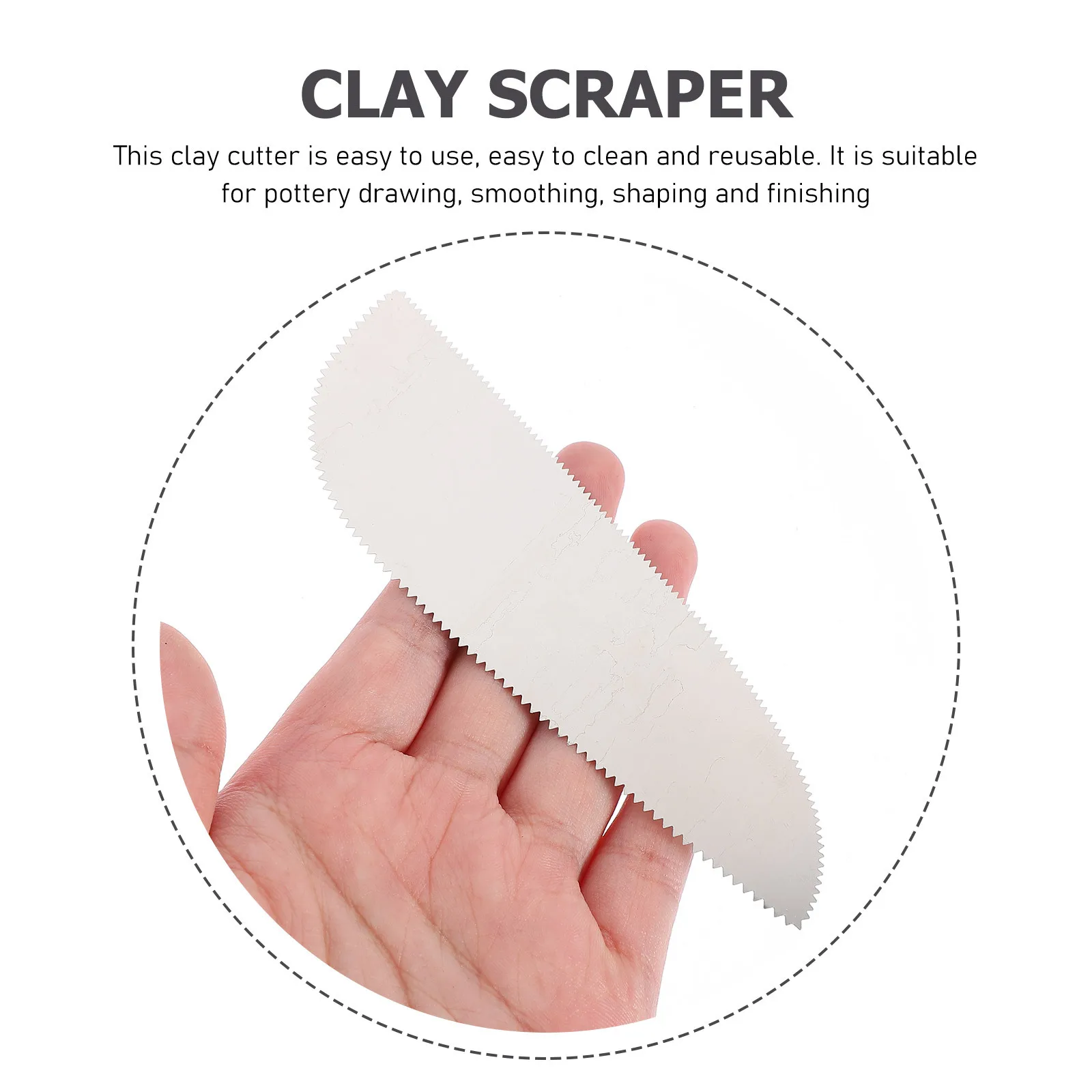 

10pcs Clay Carving Tools Stainless Steel Serrated Scrapers For Pottery Sculpture Modeling Craft Ceramic Wax Cutting Kit