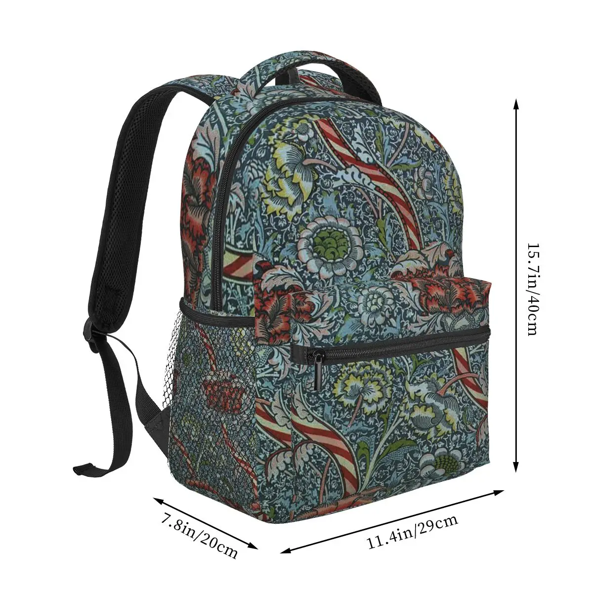 ويليام موريس الأصلي Wandle Chintz 1884 حقائب الظهر بنين بنات الكتب الطلاب الحقائب المدرسية الكرتون الاطفال حقيبة الظهر حقيبة كتف